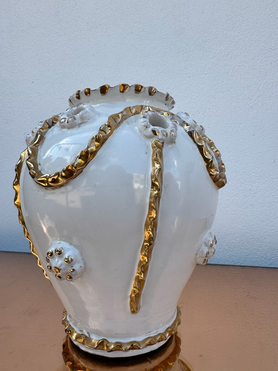 Vaso pique fleurs Émile Tessier Malicorne anni '50 – Vasi, Ceramica (photo 15 of 15)
