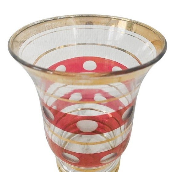Image 1 of Artdeco Booms in vetro Il vaso rupel oro rosso anni '30