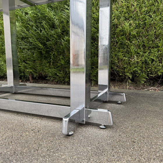 Image 1 of table à manger vintage chromée