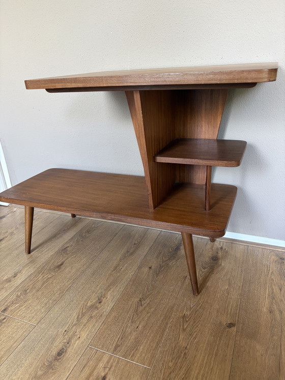 Image 1 of Vintage platenspelertafeltje, plantentafel, bijzettafel, kastje sixties
