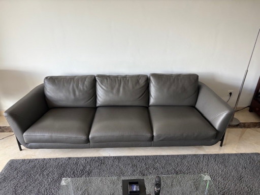 Roche Bobois 3-seater leather sofa