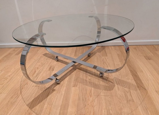 Designer Coffee table from the 70s or 80s – Chrome (photo 6 of 6)