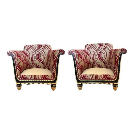 Paul Follot – Set di due poltrone Art Déco, Francia anni '20