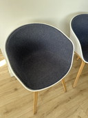 8x Hay About A Chair wit en gestoffeerd