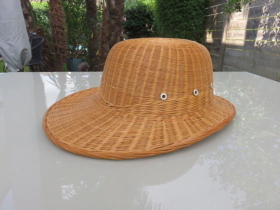 Image 1 of Cappello, elmetto coloniale, rattan, vimini, 1960, decorazione murale