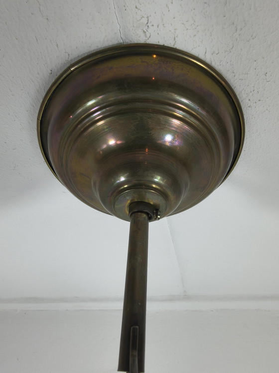 Image 1 of Lampada a sospensione vintage con vetro opalino, anni '60-'70