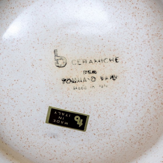 Image 1 of Set of lighter and ashtray in Ceramic Brass by Tommaso Barbi, Italy, 1960s