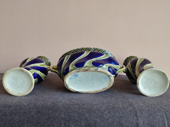 Image 1 of Gustave de Bruyn vases and bowl