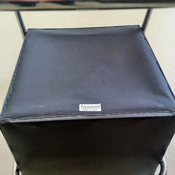 4 sedie Mies van der Rohe prodotte da Fasem – Sedie da pranzo, Leather, Metal (photo 5 of 5)