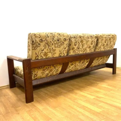 Retro-Sofagarnitur, Massivholzrahmen, 1970er Jahre