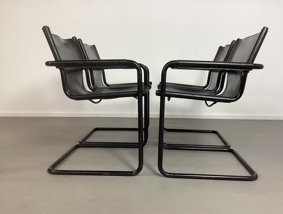 Image 1 of 4 Bauhaus Mart Stam Linea Veam harness leather chairs