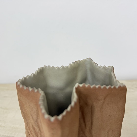 Image 1 of Set of 2 Rosenthal Paper Bag Vases by Tapio Wirkkala, 1970s