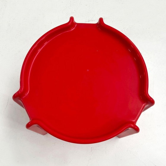Image 1 of Red Side Table by Giotto Stoppino for Kartell, 1970s
