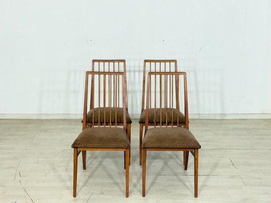 Image 1 of Ensemble de 4 chaises Hellerau vintage / chaises de salle à manger des années 1960