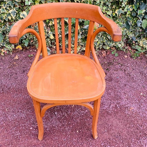 Baumann Nr. 21 Bürosessel, Holz, Braun, Vintage (Foto 12 von 15)