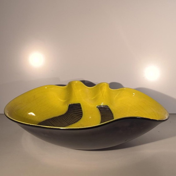 Freeform Tasse Gelb und Schwarz Glasierte Keramik von Elchinger, Frankreich, 1960 – Schalen, Ceramic (photo 13 of 15)