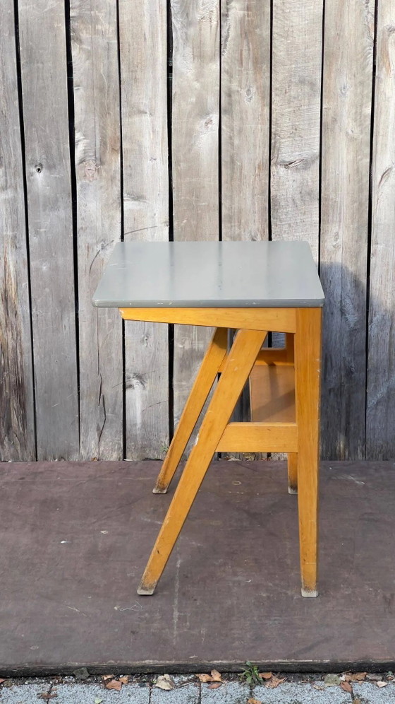 Vintage Adam Stegner desk (large stock), Wood, Grey, Mid Century Modern (photo 11 of 11)