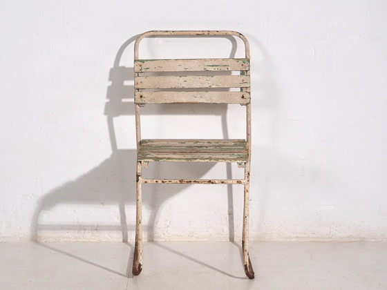 Antique white garden chairs (c.1920). Set of 2 pieces #35 – Iron (photo 31 of 40)