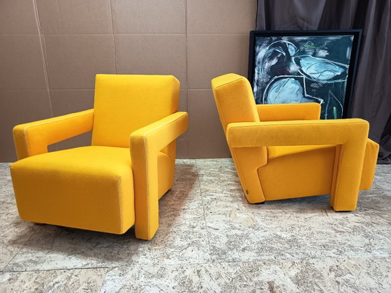Image 1 of CASSINA 2x Poltrona 637 Utrecht 2024 (NUOVO, mai usato) in lana gialla KVDRAT € 6.600