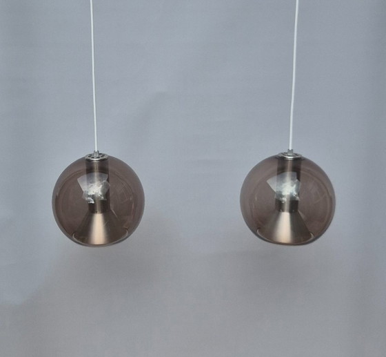 Image 1 of Suspension vintage RAAK - 2 globes - F. Ligtelijn - 1960