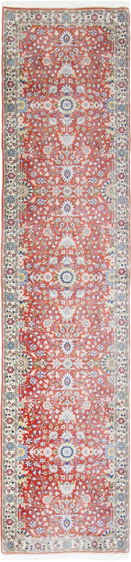 Origineel Hereke wollen tapijt, antiek, 350 x 80 cm