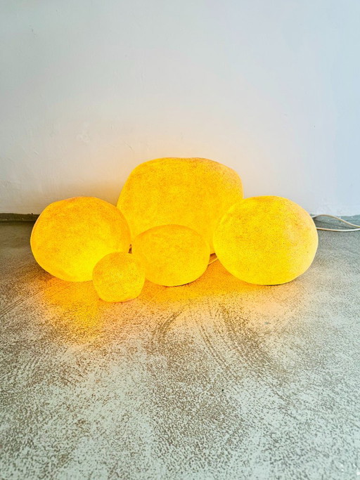 Set di 5 pietre lunari "Dora" di André Cazenave per Atelier A, Francia, anni '60. – vloerlampen, Marble