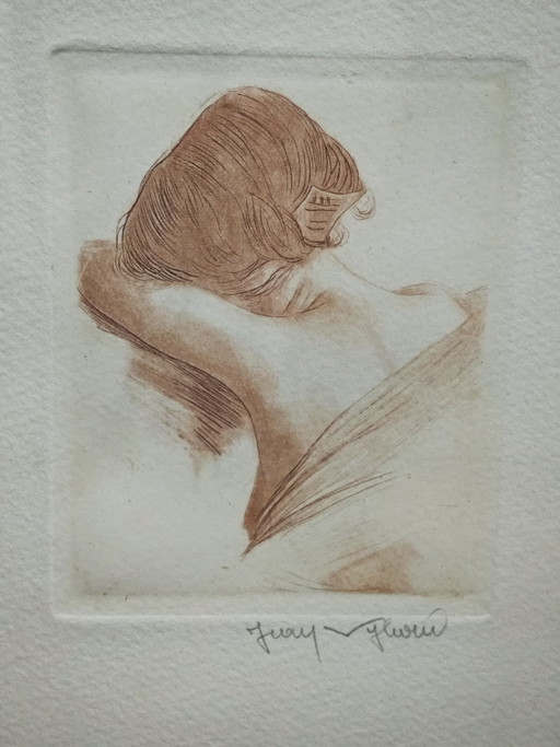 Desnuda de espaldas, grabado en sangre – lithos zeefdrukken, Glass, Paper (photo 2 of 10)