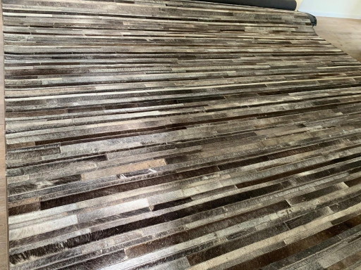 Tappeto esclusivo in edizione limitata con design Flash – Pelle di asino zebrata – 400 × 400 cm – vloerkleden en tapijten