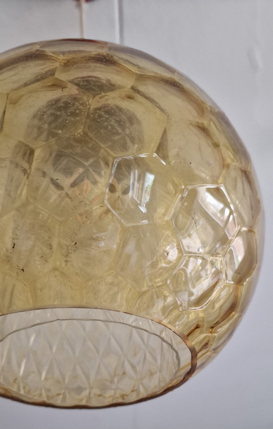 Image 1 of Bubble glass hanging lamp midcentury design