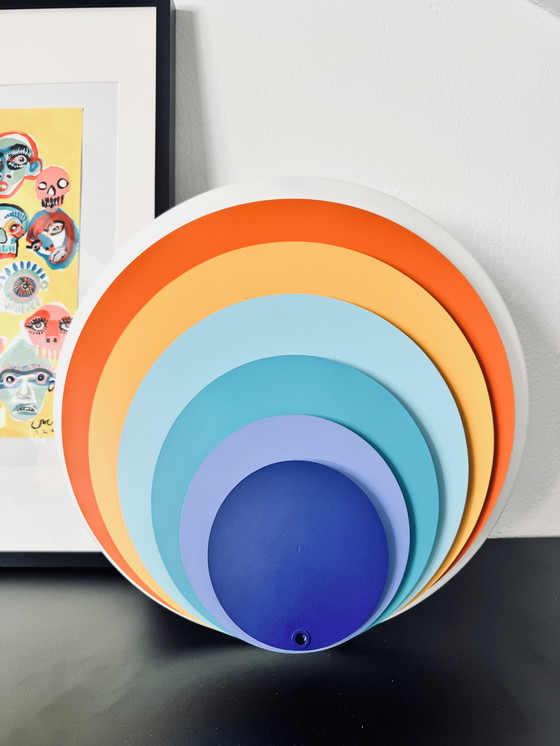 Image 1 of Jo Hammerborg "Diskos" Wall Pop Art Light for Fog & Morup, Danemark 1970 Space Age Mid-Century Modern