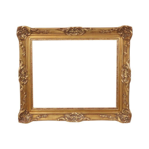 Cornice in legno dorato in stile barocco 70x60cm