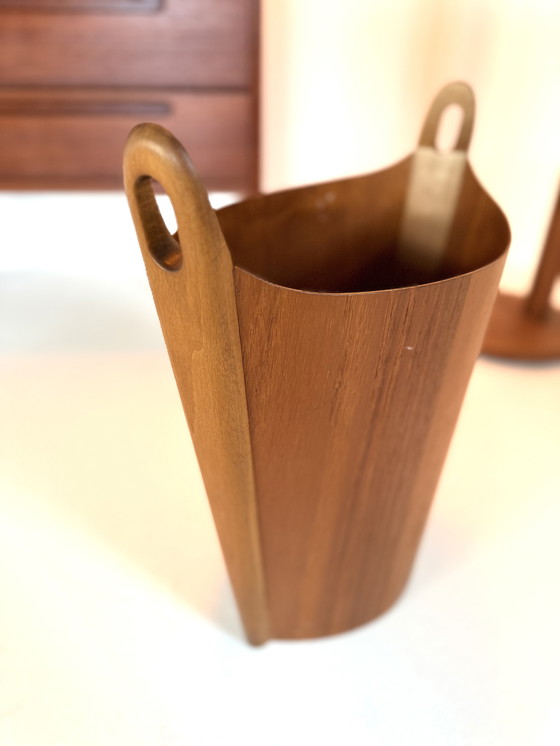 Image 1 of Poubelle vintage en teck, P.S. Heggen '60