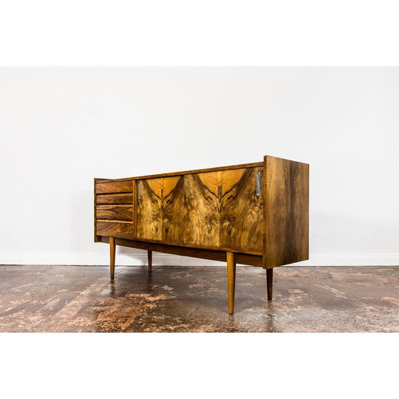 Image 1 of Mid-century walnut sideboard, Poland 1960s