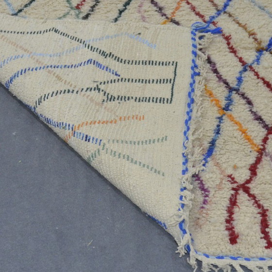 Image 1 of Luxury Beni Mrirt Rug – Multicolor Diamond Pattern Thick Wool Handwoven (269 × 132 cm)