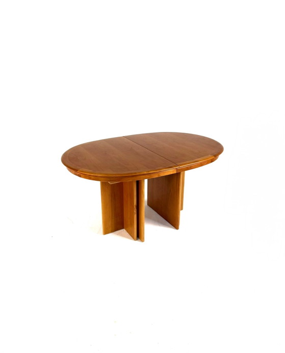 Vintage XXXL extendable teak dining table '80s (350cm!), Wood, Metal, Brown (photo 8 of 15)