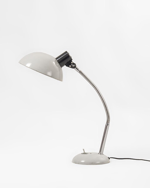 Vintage Grey Table Lamp In The Style Of Kaiser Idell By Christian Dell