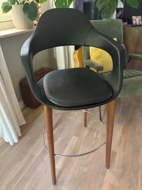 Tabouret Frenchkiss Enrico Pellizzoni – Tabourets de bar, Leather, Wood (photo 5 of 5)