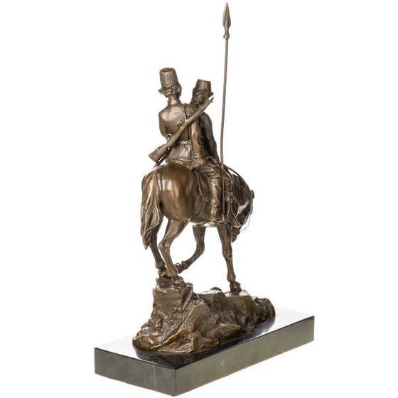 Image 1 of Estatua de bronce de cosacos a caballo