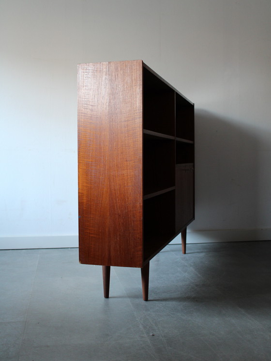 Image 1 of Libreria vintage danese con ribalta in teak