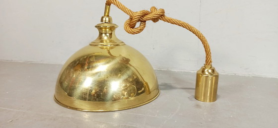 Image 1 of Vintage gouden hanglamp