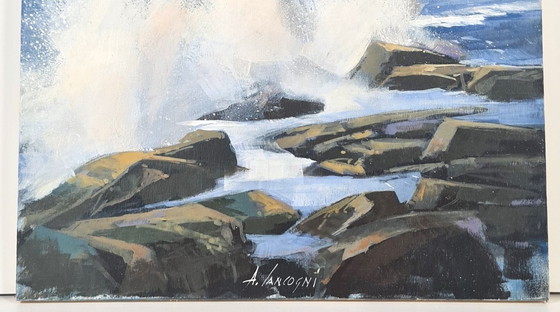 Image 1 of Agostino CANCOGNI - Scogliera - Artist's painting