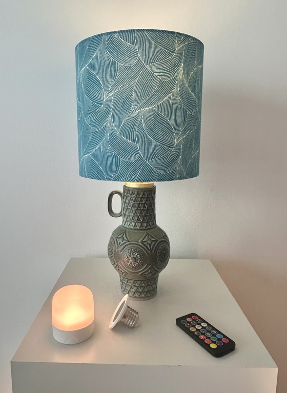 Image 1 of Zeldzame keramische lamp, gemaakt van een vaas door Bodo Mans voor Bay Keramik.