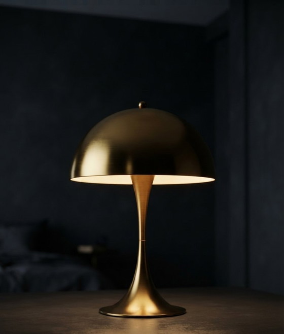 Nieuw In Doos: Louis Poulsen Panthella 320 Tafellamp - Messing/Goud – Louis Paulsen, Tafellampen, rvs (photo 2 of 5)