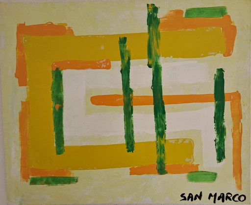 Tableau D'Artiste - Enzo San Marco - Green Abstract