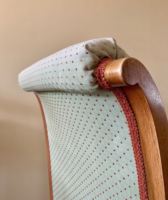 Image 1 of Two elegant, oak art deco chairs