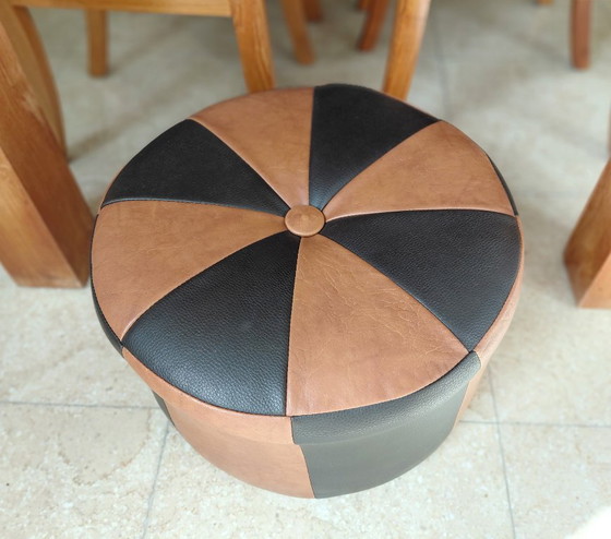 Meraviglioso pouf patchwork vintage anni settanta! – Vintage Amore, Poggiapiedi e pouf, Skai (photo 4 of 8)