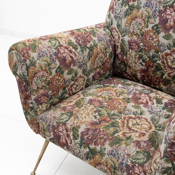 Image 1 of Pair of Gigi Radice Mid-Century Modern Italian Armchairs for Minotti, 50s