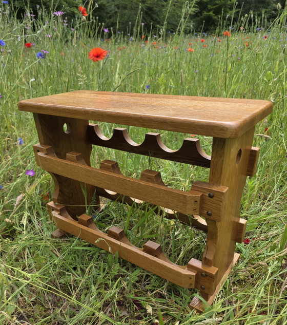 Image 1 of Solid Oak Wine Rack 8 Bottles 60s/70s
