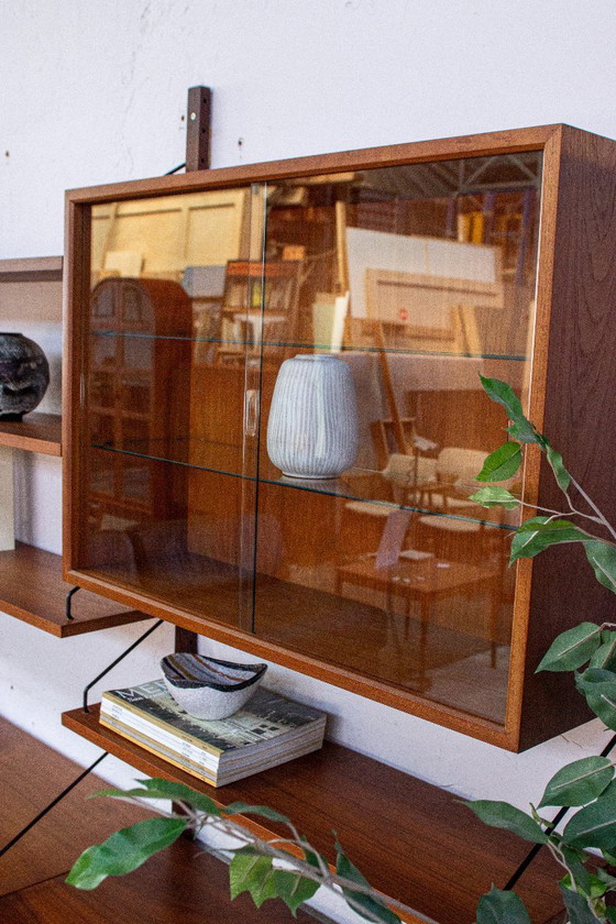 Poul Cadovius Cado Royal wandplank, plankensysteem, dressoir, vintage teakhout, Deens design, mid-century (photo 5 of 25)