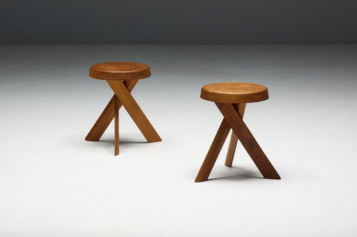'S31' Stools by Pierre Chapo, France, 1970s